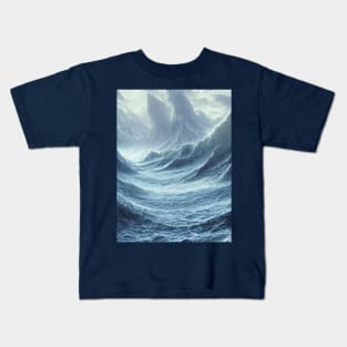 Huge terrifying waves Kids T-Shirt